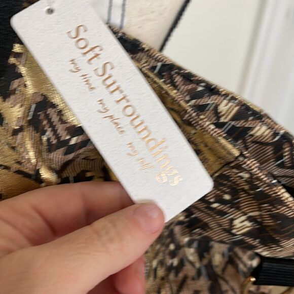 Soft Surroundings Glydan Gold Carry All Tote. New with tags - Picture 6 of 6